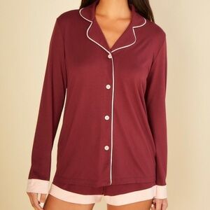 Cosabella Bella Long Sleeve Boxer Pajamas Excellent Condition